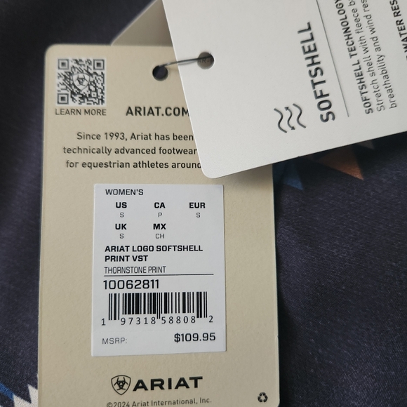 Ariat Soft Shell Concealed to Carry Aztec Print Vest - Picture 7 of 9